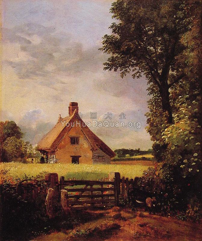 A Cottage in a Cornfield - 约翰·康斯特布尔